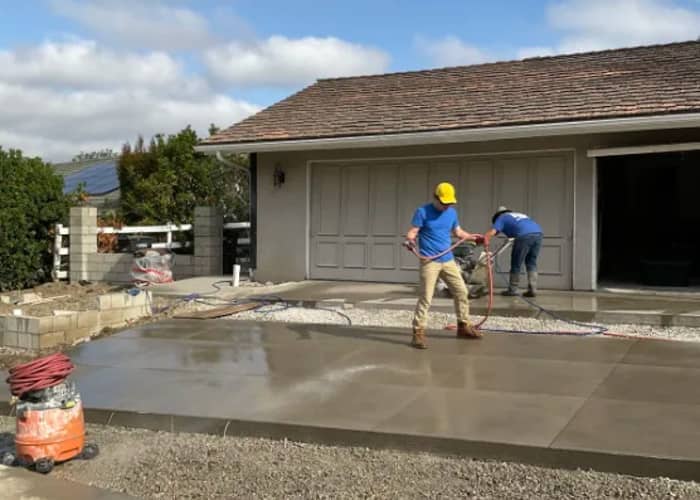 concrete washing driveway